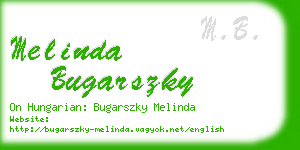 melinda bugarszky business card